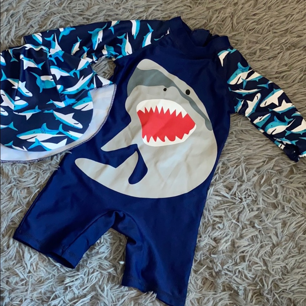 Yober Baby Boy Shark Rash-guard Bathing suit
